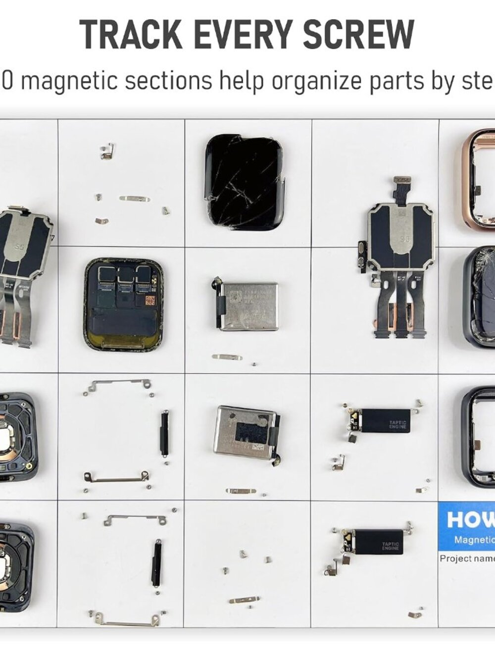 Magnetic Project Mat and Screw Organizer Pad for Electronics Repair, Small Parts - Picture 2 of 7